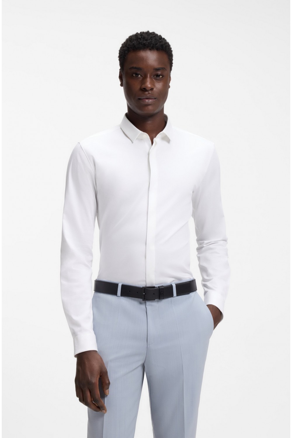 HUGO SLIM FIT SHIRT NETRAN WHITE 50561633-199