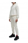 HUGO TRACKSUIT COTTON-TERRY BOTTOMS WITH CONTRAST LOGO WHITE 50489617-102
