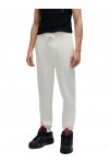 HUGO TRACKSUIT COTTON-TERRY BOTTOMS WITH CONTRAST LOGO WHITE 50489617-102