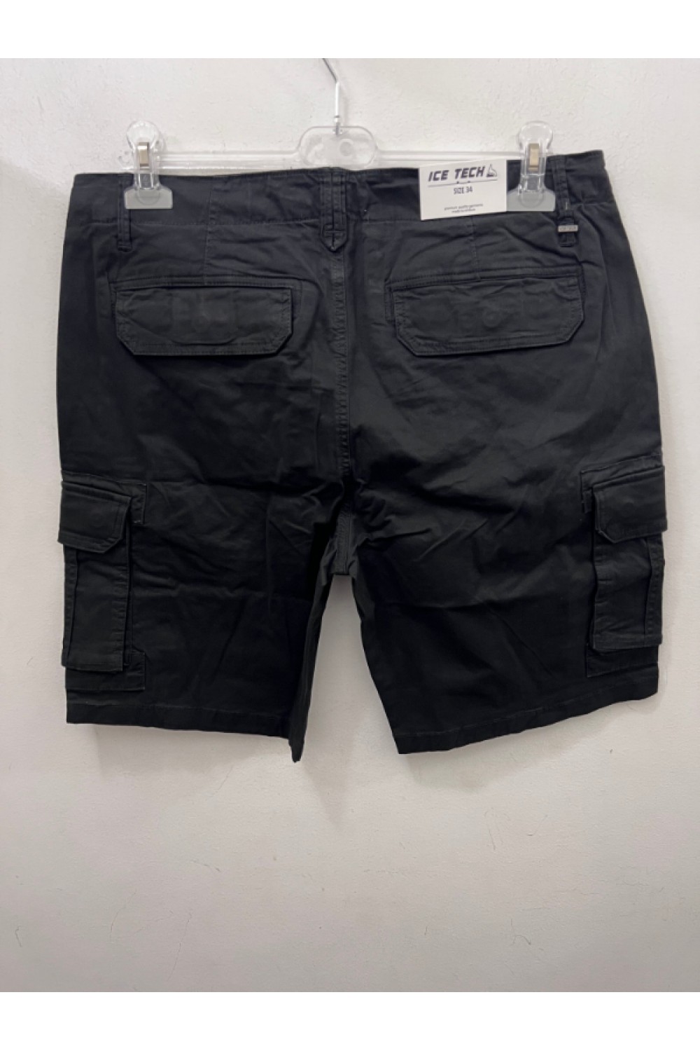 ICE TECH CARGO SHORTS BLACK ICT01