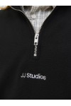 JACK & JONES SOHO HALF ZIP FLEECE SN BLACK 12279680