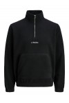 JACK & JONES SOHO HALF ZIP FLEECE SN BLACK 12279680