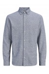 JACK & JONES HARVEY TWILL SOLID L/S SHIRT DARK NAVY 12302264