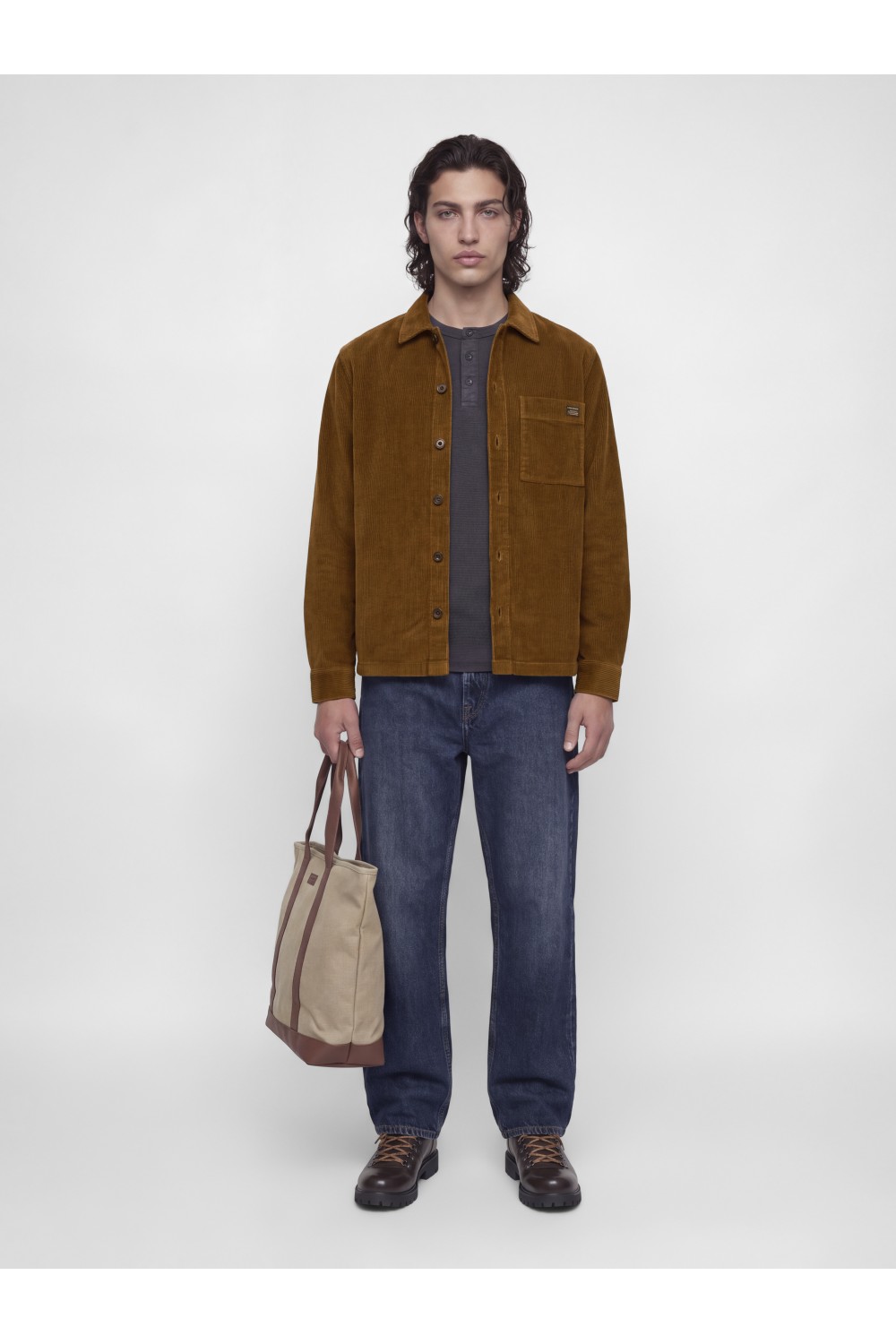 JACK & JONES ZAC CORDUROY OVERSHIRT MONKS ROBE 12299048