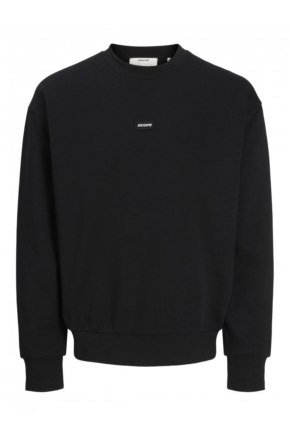 JACK & JONES CLUB BADGE SWEAT CREW NECK BLACK 12300444