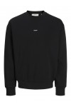 JACK & JONES CLUB BADGE SWEAT CREW NECK BLACK 12300444