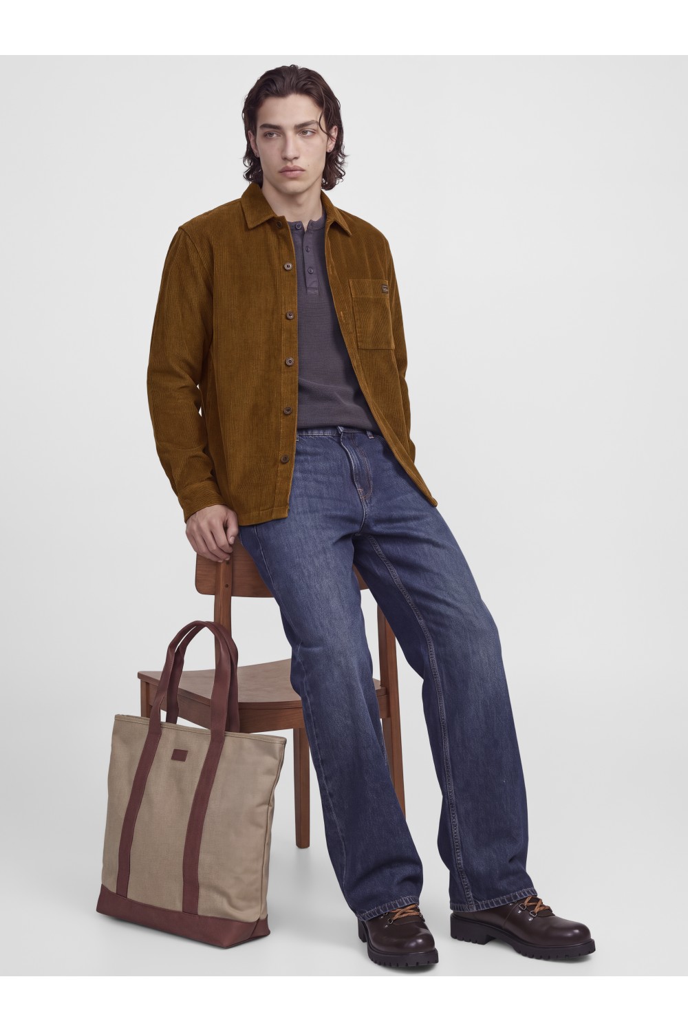 JACK & JONES ZAC CORDUROY OVERSHIRT MONKS ROBE 12299048