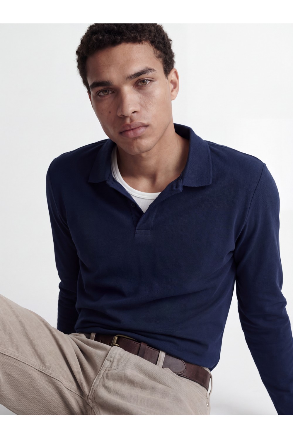JACK & JONES PRKANE POLO LS NAVY BLAZER 12306293