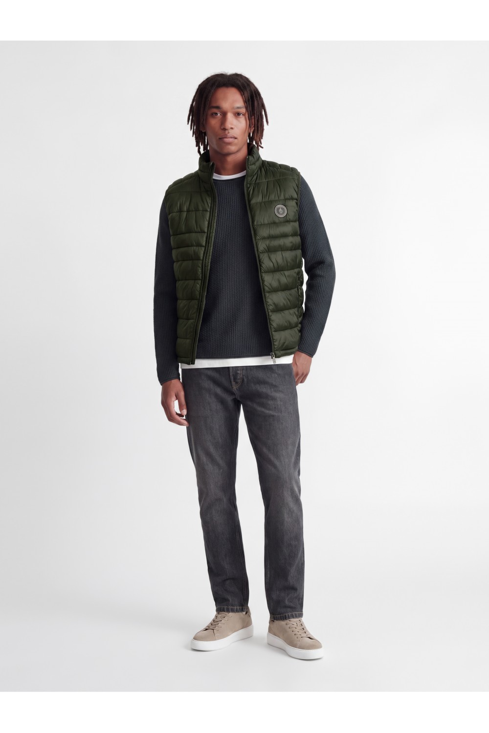JACK & JONES KINGSLEY LIGHT BODYWARMER COLLAR NOOS ROSIN 12298870