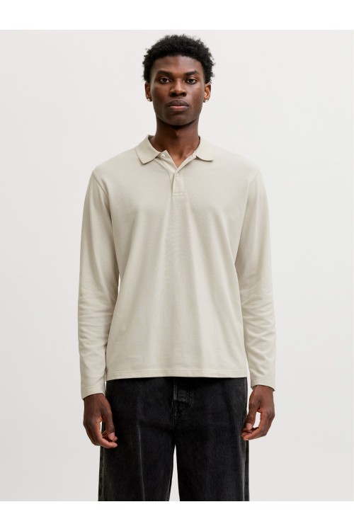 JACK & JONES PRKANE POLO LS MOONBEAM 12306293