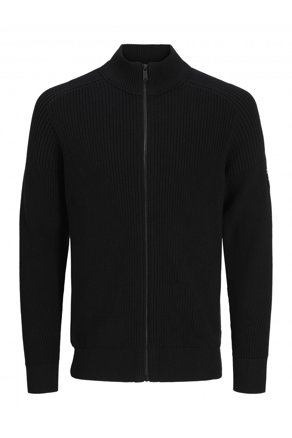 JACK & JONES CLEVELAND KNIT ZIP CARDIGAN BLACK 12298551