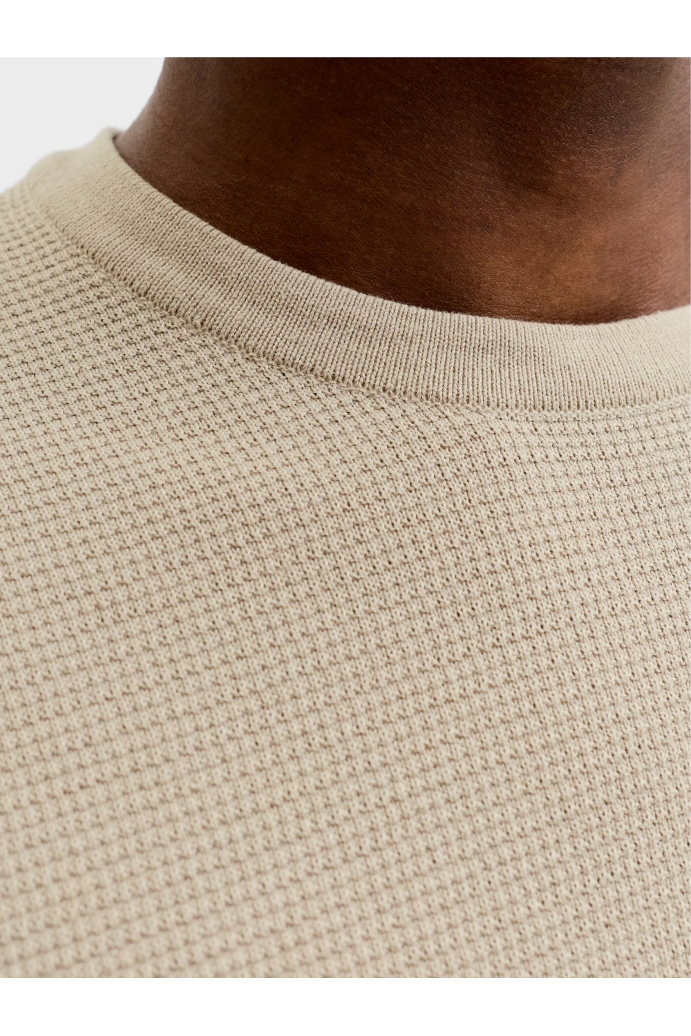 JACK & JONES AUSTIN KNIT CREW NECK NOOS FEATHER GRAY 12298301