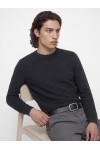 JACK & JONES EBRODY KNIT CREW NECK BLACK 12298311