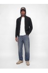 JACK & JONES EPERFECT RIB KNIT FULL ZIP CARDIGAN SN BLACK 12298380