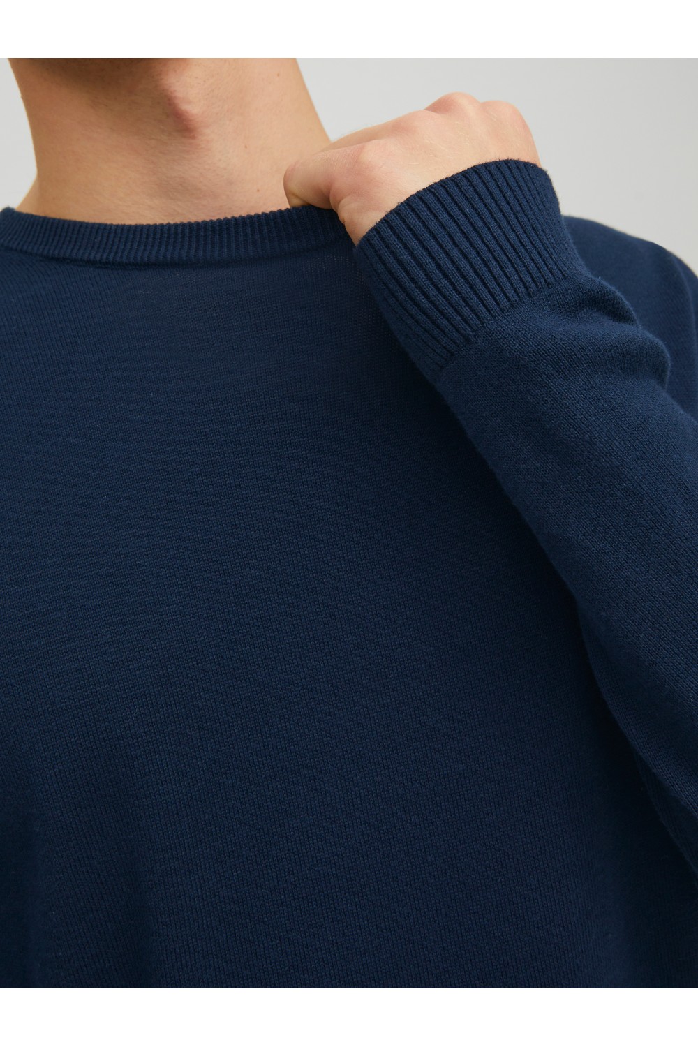 JACK & JONES BASIC KNIT CREW NECK NAVY BLAZER 12137190 