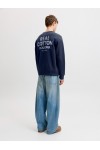 JACK & JONES DOVER GRAPHIC SWEAT CREW SN NAVY BLAZER 12299443