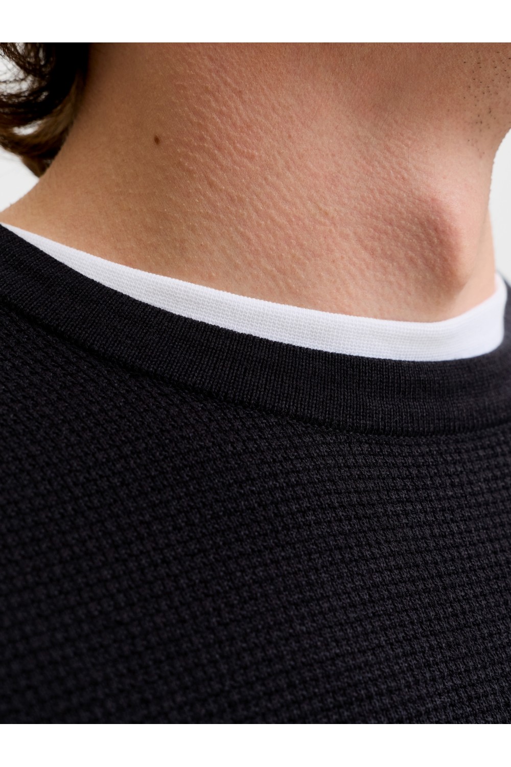 JACK & JONES AUSTIN KNIT CREW NECK NOOS BLACK 12298301