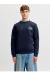 JACK & JONES DOVER GRAPHIC SWEAT CREW SN NAVY BLAZER 12299443