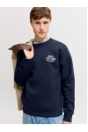 JACK & JONES DOVER GRAPHIC SWEAT CREW SN NAVY BLAZER 12299443
