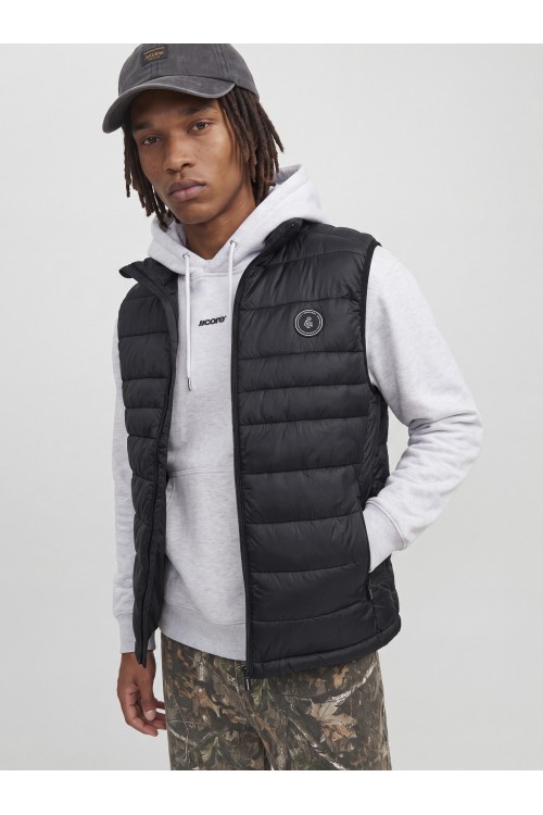 JACK & JONES KINGSLEY LIGHT BODYWARMER COLLAR NOOS BALCK 12298870