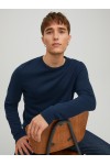 JACK & JONES BASIC KNIT CREW NECK NAVY BLAZER 12137190 