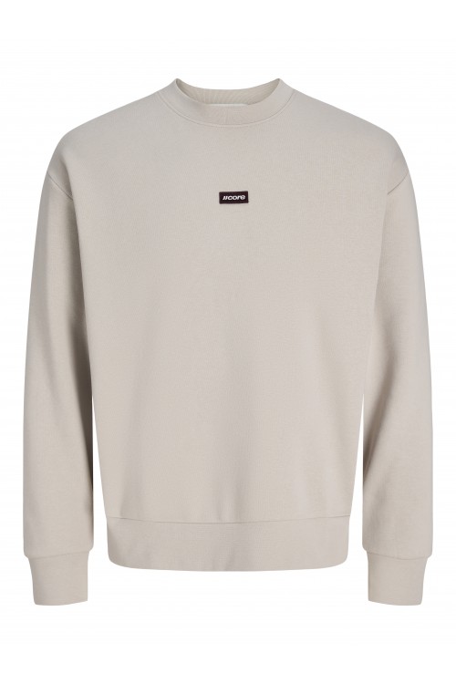 JACK & JONES CLUB BADGE SWEAT CREW NECK DOVE 12300444