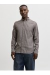 JACK & JONES HARVEY TWILL SOLID L/S SHIRT FUDGE 12302264