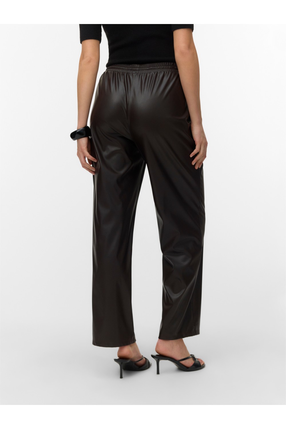 VERO MODA MAKAYLA MW PL PANT WVN BTQ CHOCOLATE TORTE 10352474