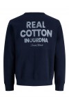 JACK & JONES DOVER GRAPHIC SWEAT CREW SN NAVY BLAZER 12299443