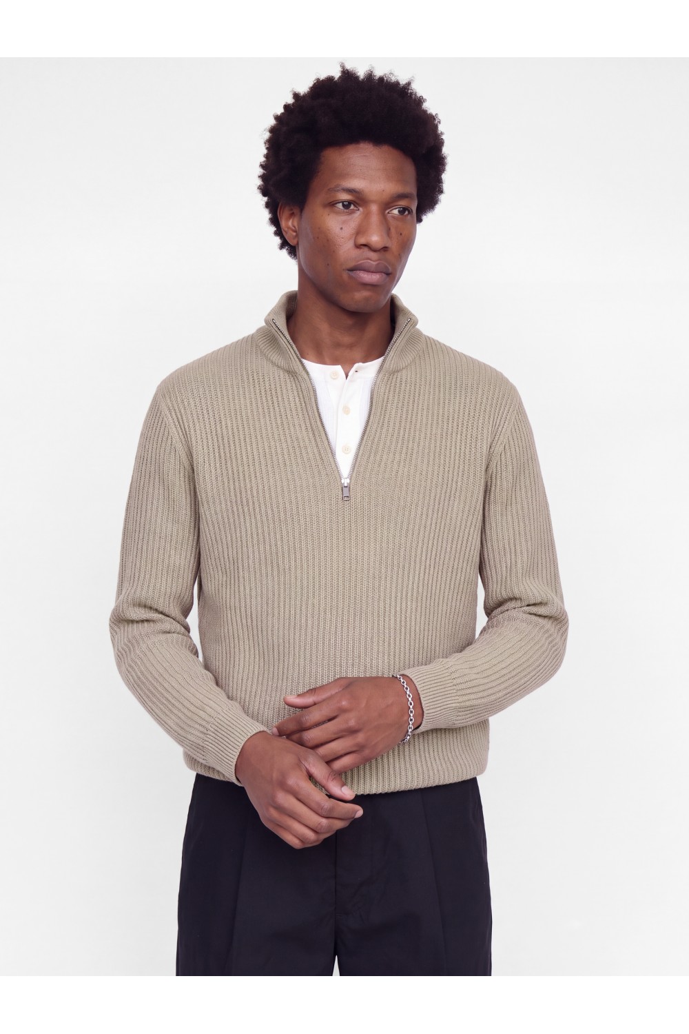 JACK & JONES SAGE KNIT HALF ZIP ATMOSPHERE 12298501