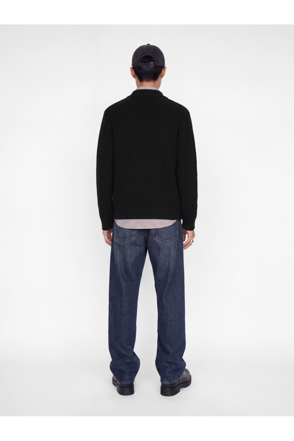 JACK & JONES SAGE KNIT HALF ZIP BLACK 12298501