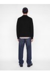 JACK & JONES SAGE KNIT HALF ZIP BLACK 12298501
