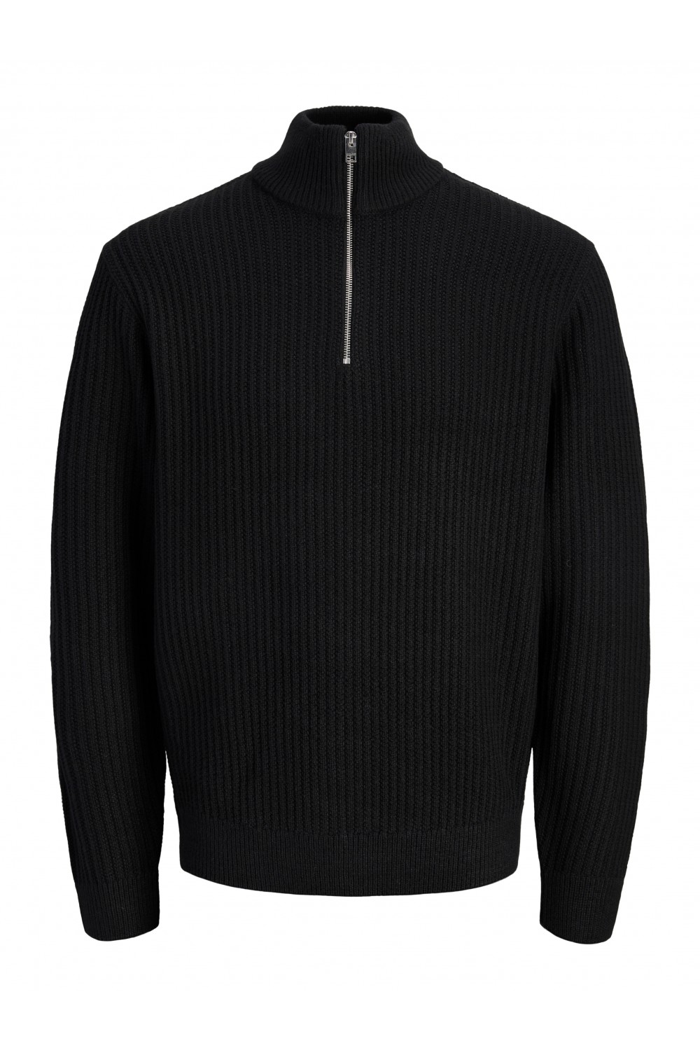 JACK & JONES SAGE KNIT HALF ZIP BLACK 12298501