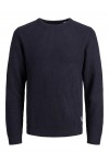 JACK & JONES JCOONO KNIT CREW NECK NAVY BLAZER 12217487
