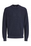 JACK & JONES TANAKA KNIT CREW NECK NAVY BLUE 12298548