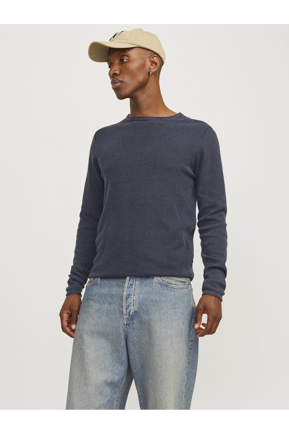JACK & JONES DEAN KNIT CREW NECK AW24 NAVY BLAZER 12260832
