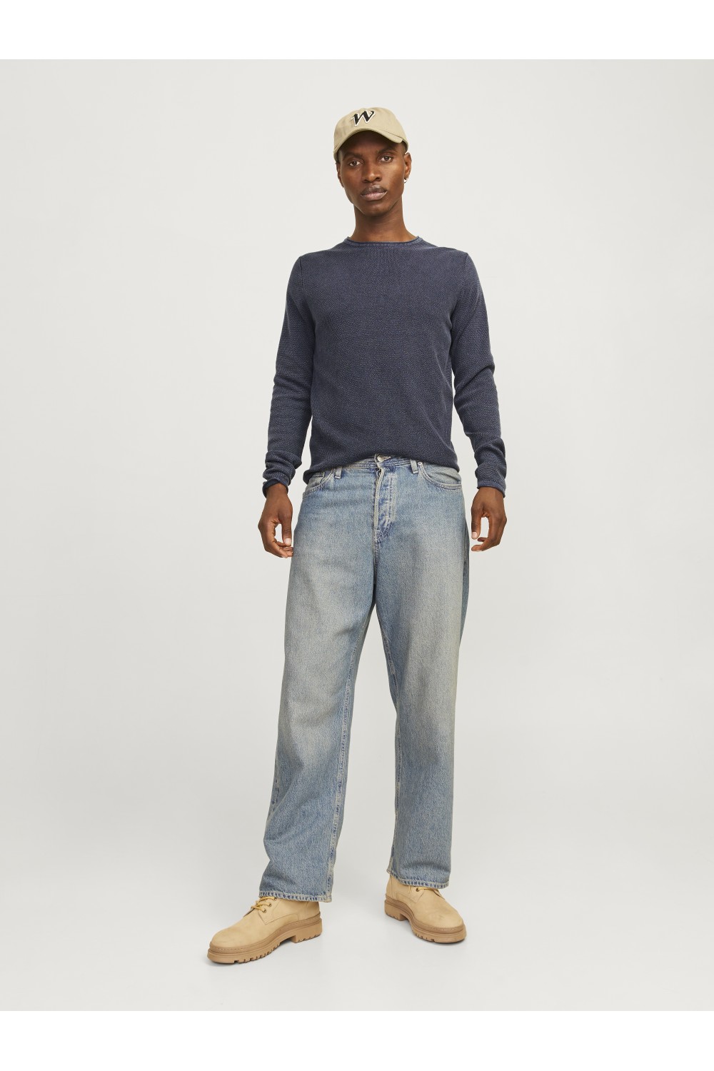 JACK & JONES DEAN KNIT CREW NECK AW24 NAVY BLAZER 12260832