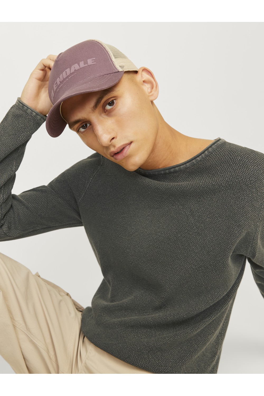 JACK & JONES DEAN KNIT CREW NECK AW24 KOMBU GREEN 12260832