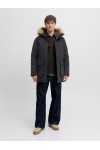JACK & JONES CAMP FAUX FUR PARKA BF BLACK 12279267