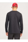 JACK & JONES ALVIS TEE LS CREW NECK BLACK 12259735
