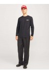 JACK & JONES ALVIS TEE LS CREW NECK BLACK 12259735