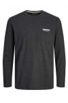 JACK & JONES ALVIS TEE LS CREW NECK BLACK 12259735