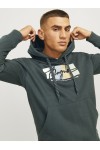 JACK & JONES PORTLAND BLOCK SWEAT HOOD LN FOREST RIVER 12262421