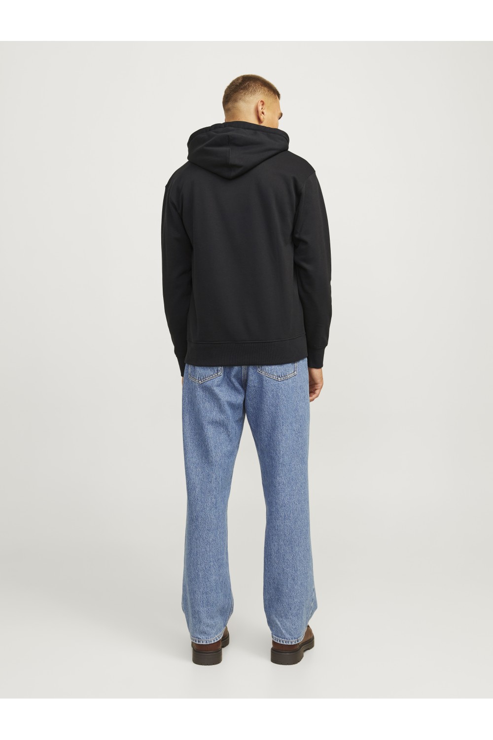 JACK & JONES PORTLAND BLOCK SWEAT HOOD LN BLACK 12262421