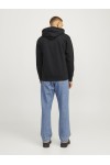 JACK & JONES PORTLAND BLOCK SWEAT HOOD LN BLACK 12262421