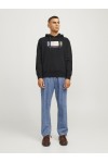 JACK & JONES PORTLAND BLOCK SWEAT HOOD LN BLACK 12262421
