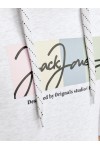 JACK & JONES PORTLAND BLOCK SWEAT HOOD LN LIGHT GREY 12262421