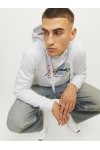 JACK & JONES PORTLAND BLOCK SWEAT HOOD LN LIGHT GREY 12262421