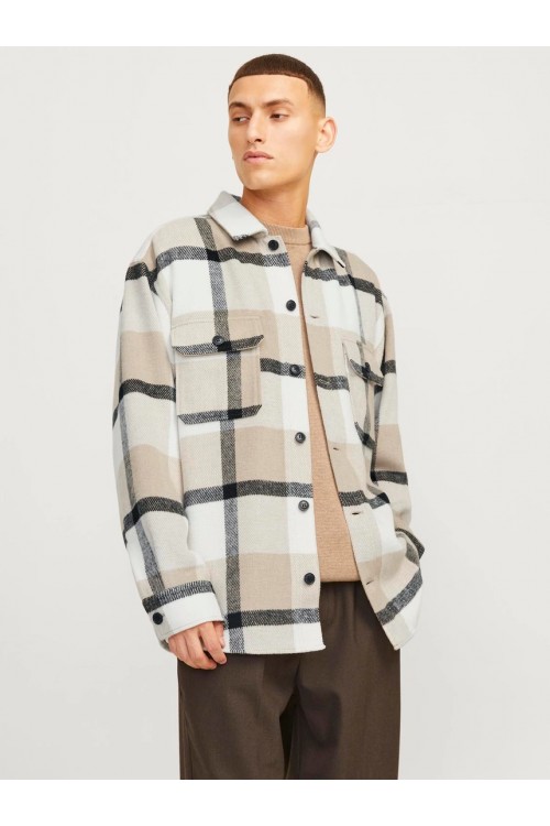 JACK & JONES EBRADLEY OLLIE OVERSHIRT LS NOOS CROCKERY 12257199