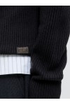 JACK & JONES PANNEL KNIT CREW NECK AW25 BLACK 12278916